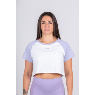 Crop Top Purple White - Prformance || BRO SHOP